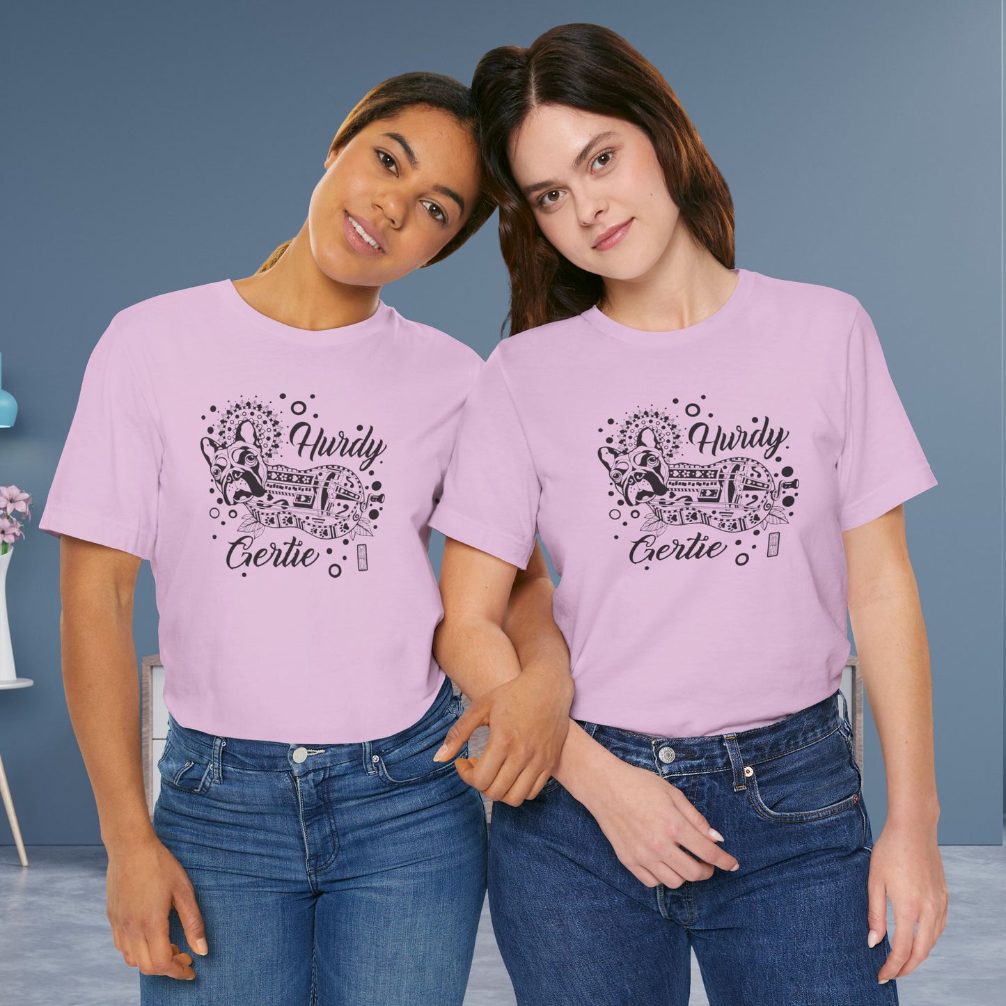 Hurdy Gertie Tee, Frenchton Dog Line Art Shirt