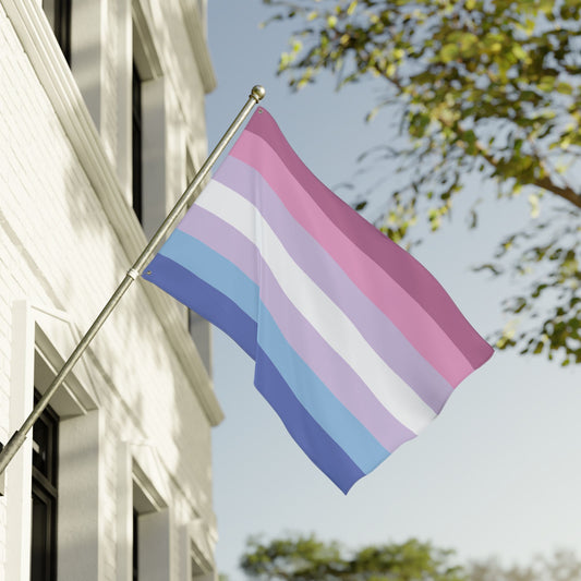 36'' × 60'' Bigender Purple Pride Flag with Grommets