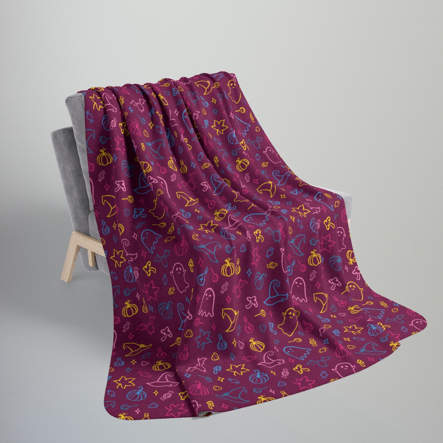 Pansexual Pride Halloween Fleece Sherpa Blanket