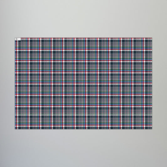 Christmas Blue & Red Houston TX Plaid Gift Wrapping Paper Roll