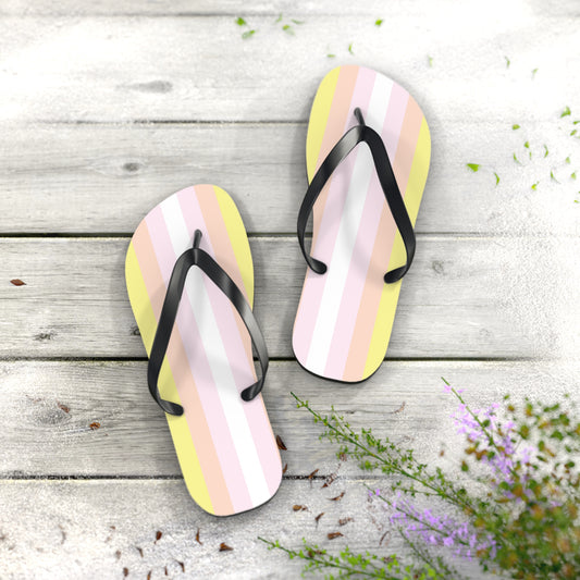 L Black sole Pangender Pride Flip Flops