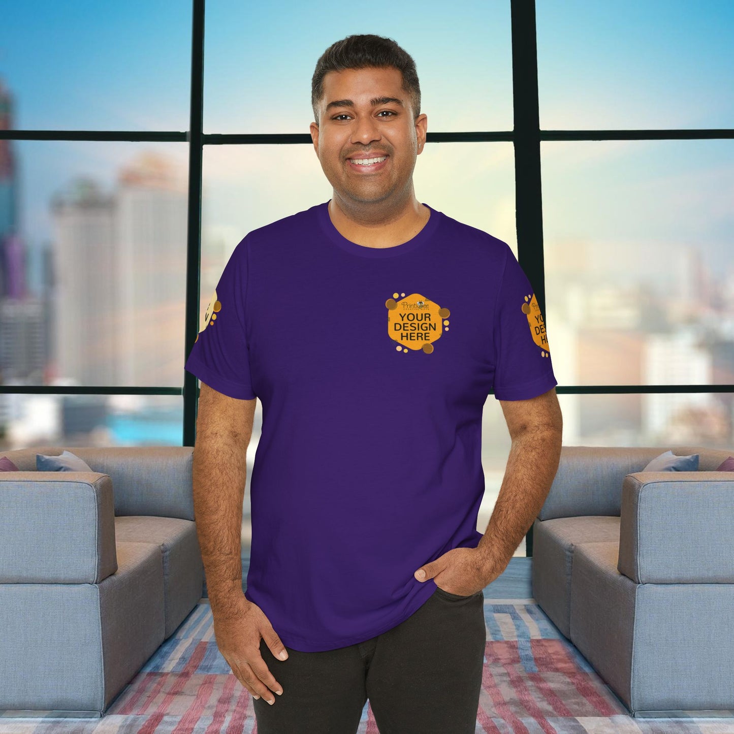 Custom Pink & Purple Tees for BELLA+CANVAS® 3001