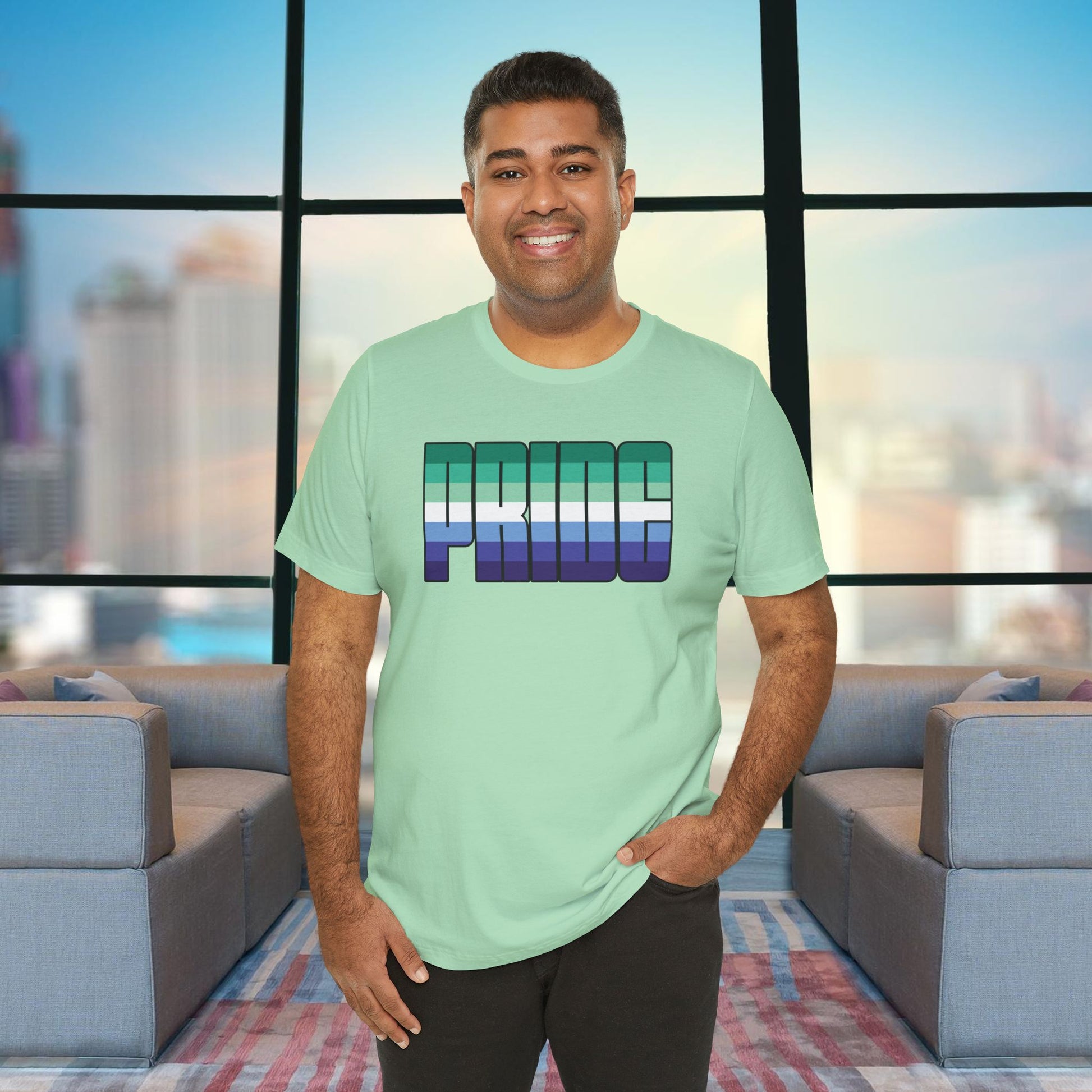 Gay Men Trans-Inclusive Pride 7-Stripe Tee