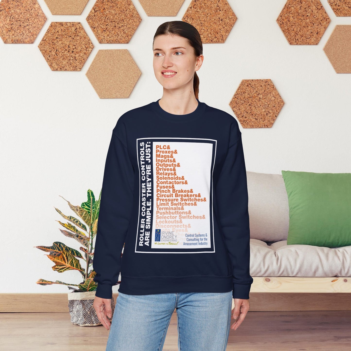 OG Controls Sweatshirt (FRONT graphic) • Irvine Ondrey Engineering