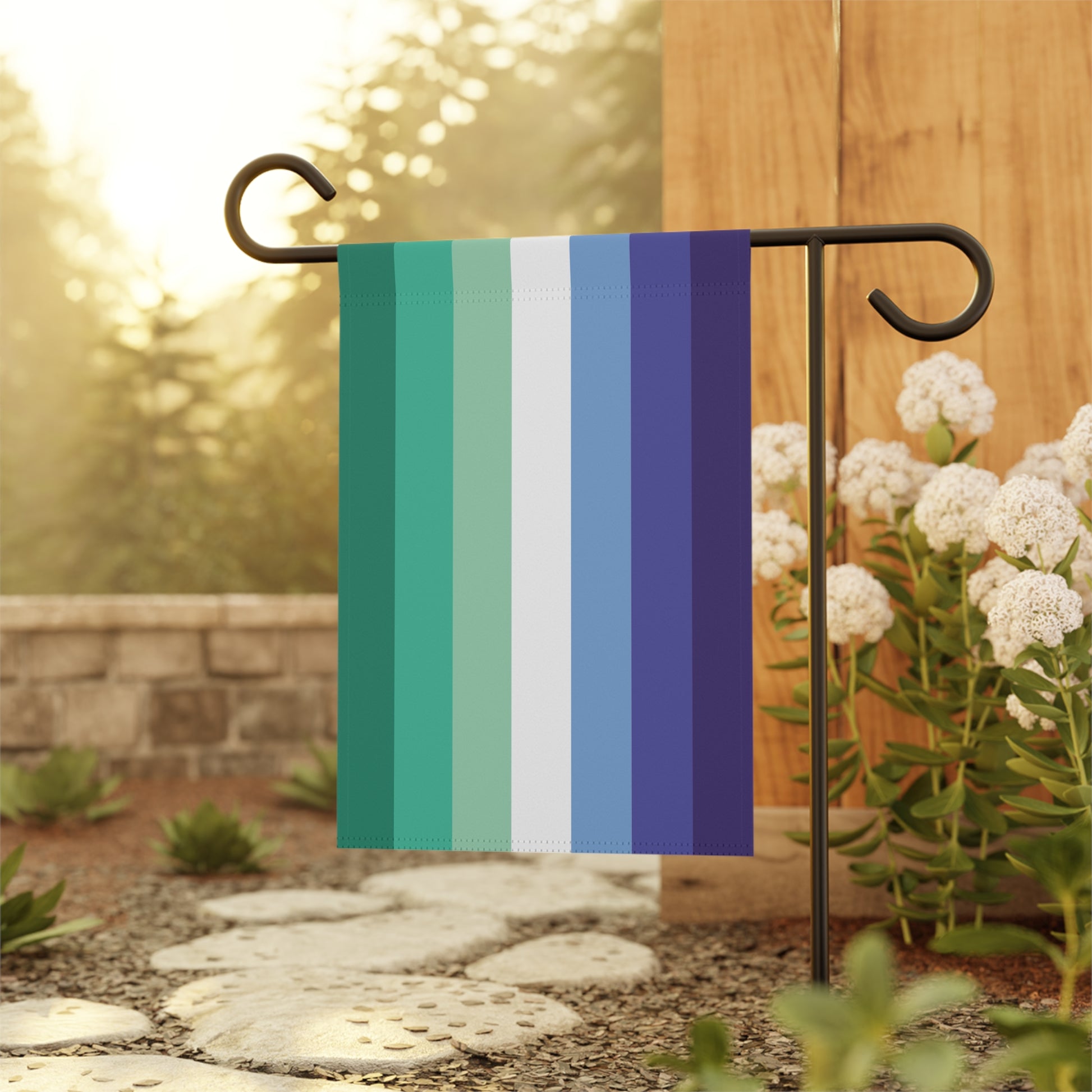 Gay Men Trans-Inclusive Pride 7-Stripe Garden Banner