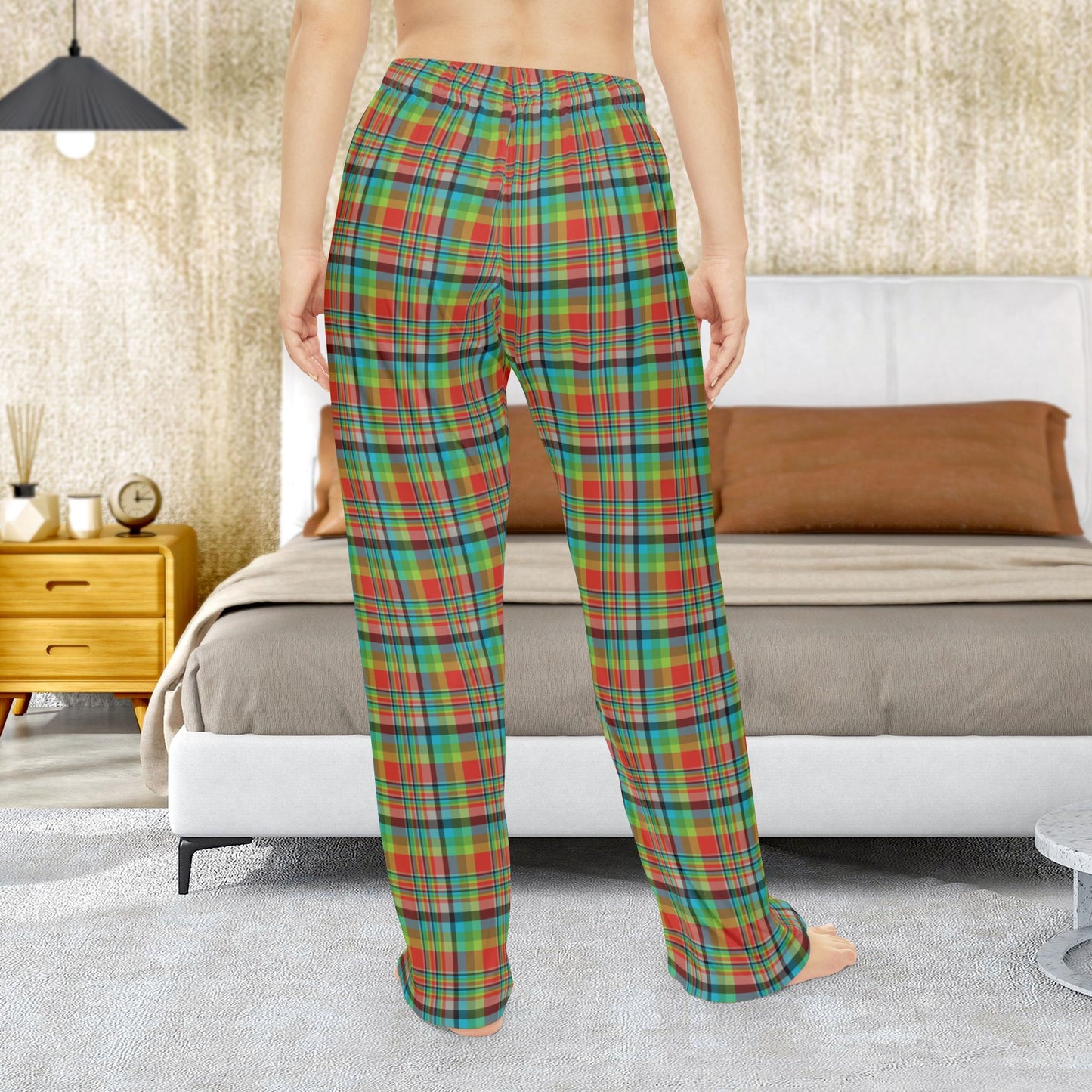 Women’s Red, Green & Blue Sandusky OH Plaid Pajama Pants