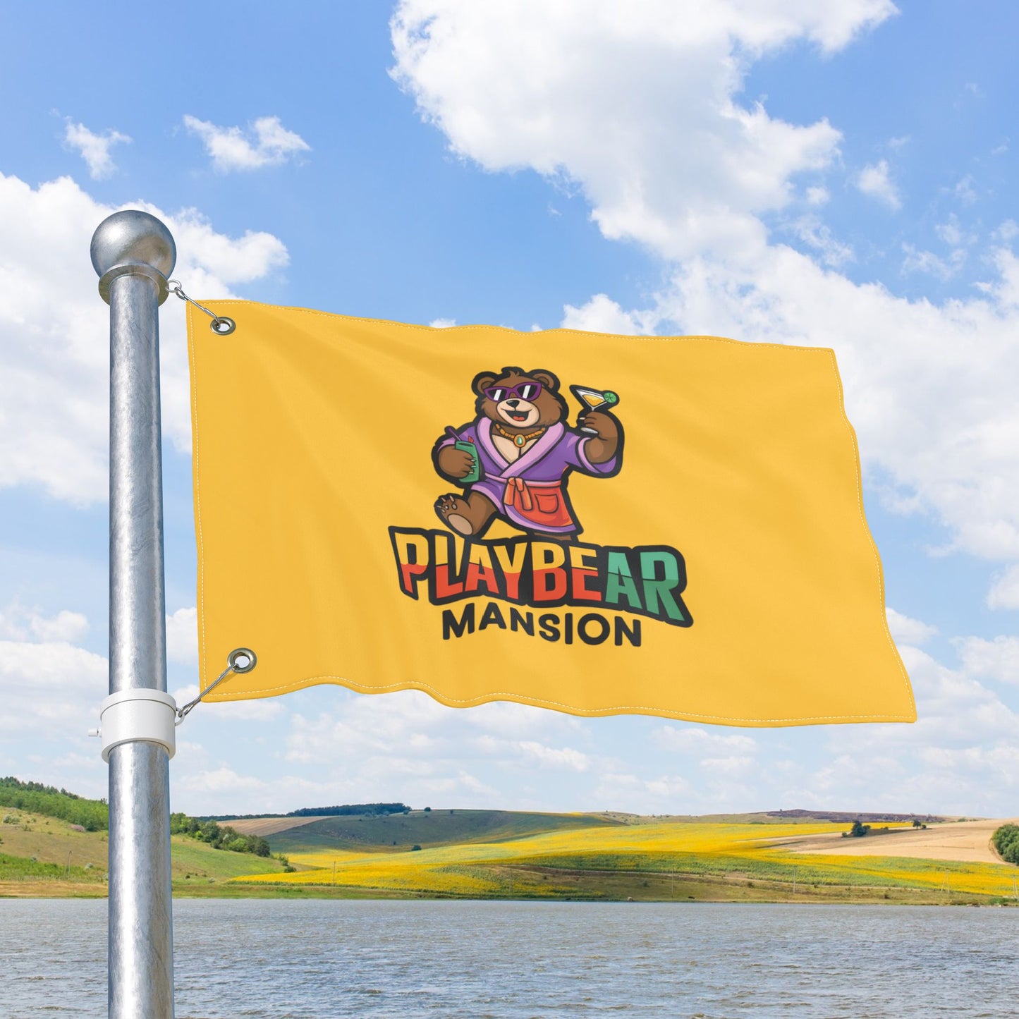 Playbear Mansion Double-Sided Flag with Grommets