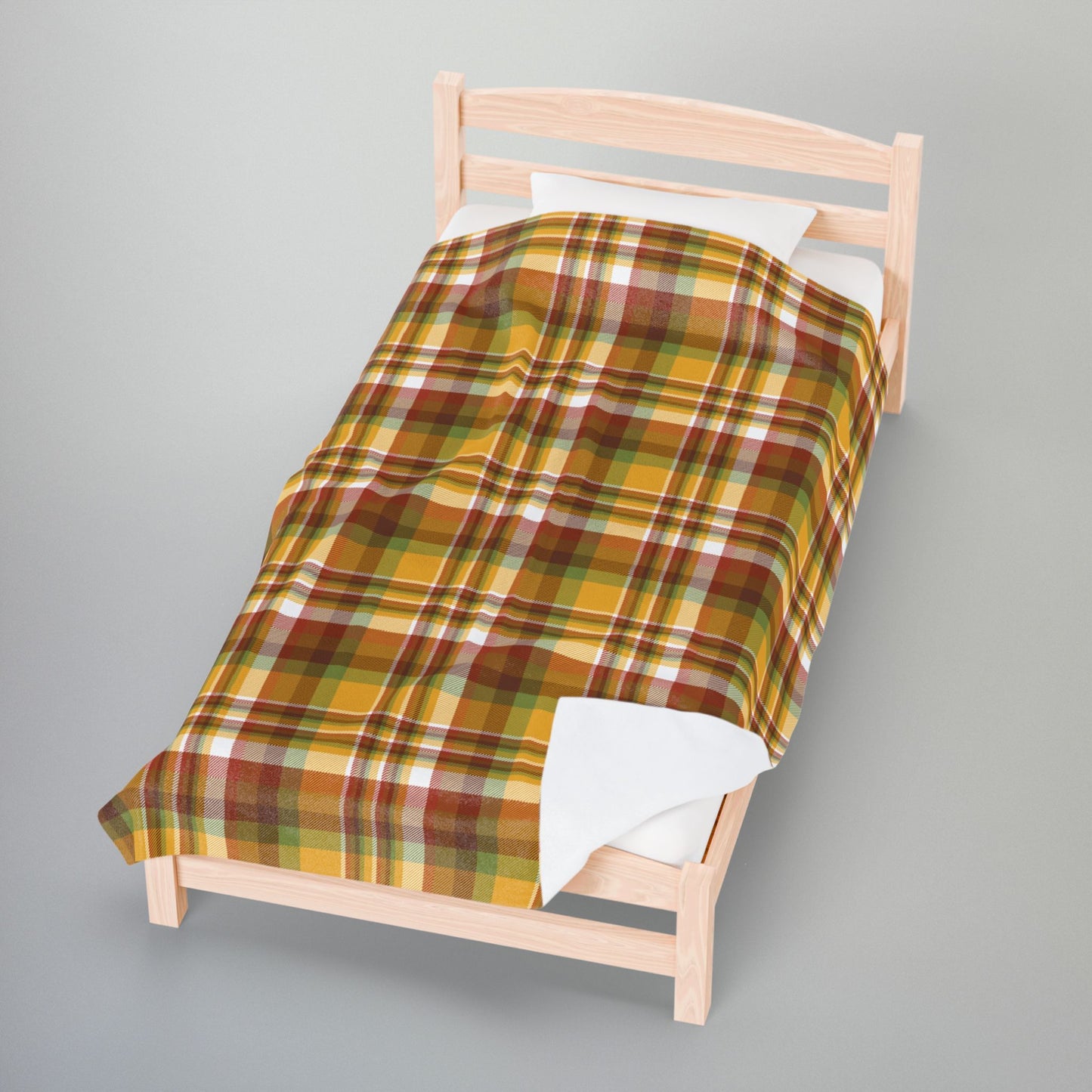 Thanksgiving Plaid Velveteen Plush Blanket