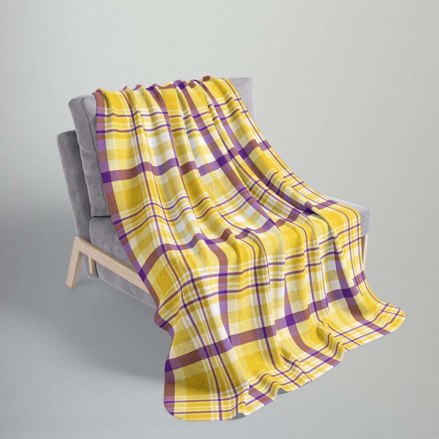 Intersex Pride Plaid Fleece Sherpa Blanket