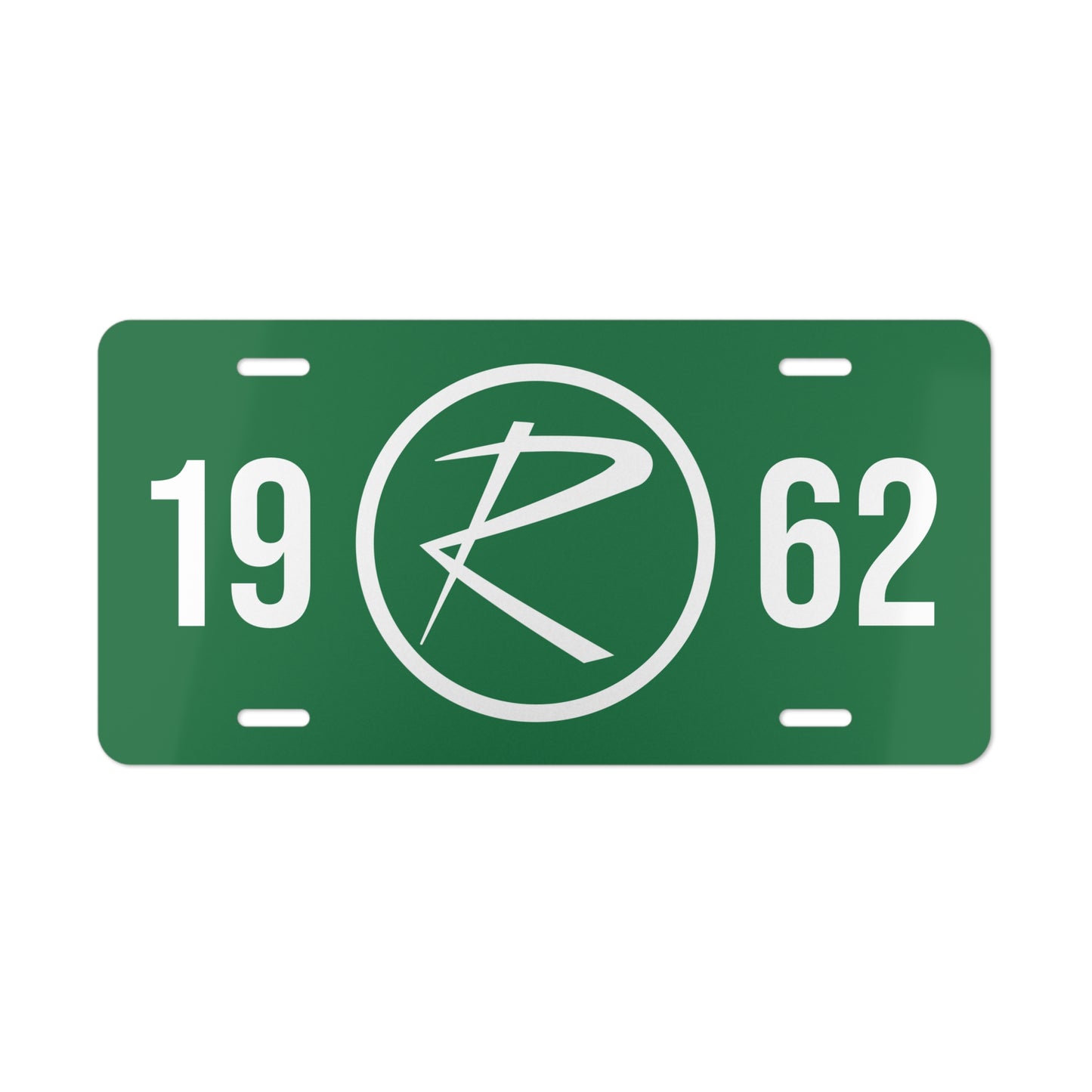 Rambler Logo White Year Green Custom Vanity Plates