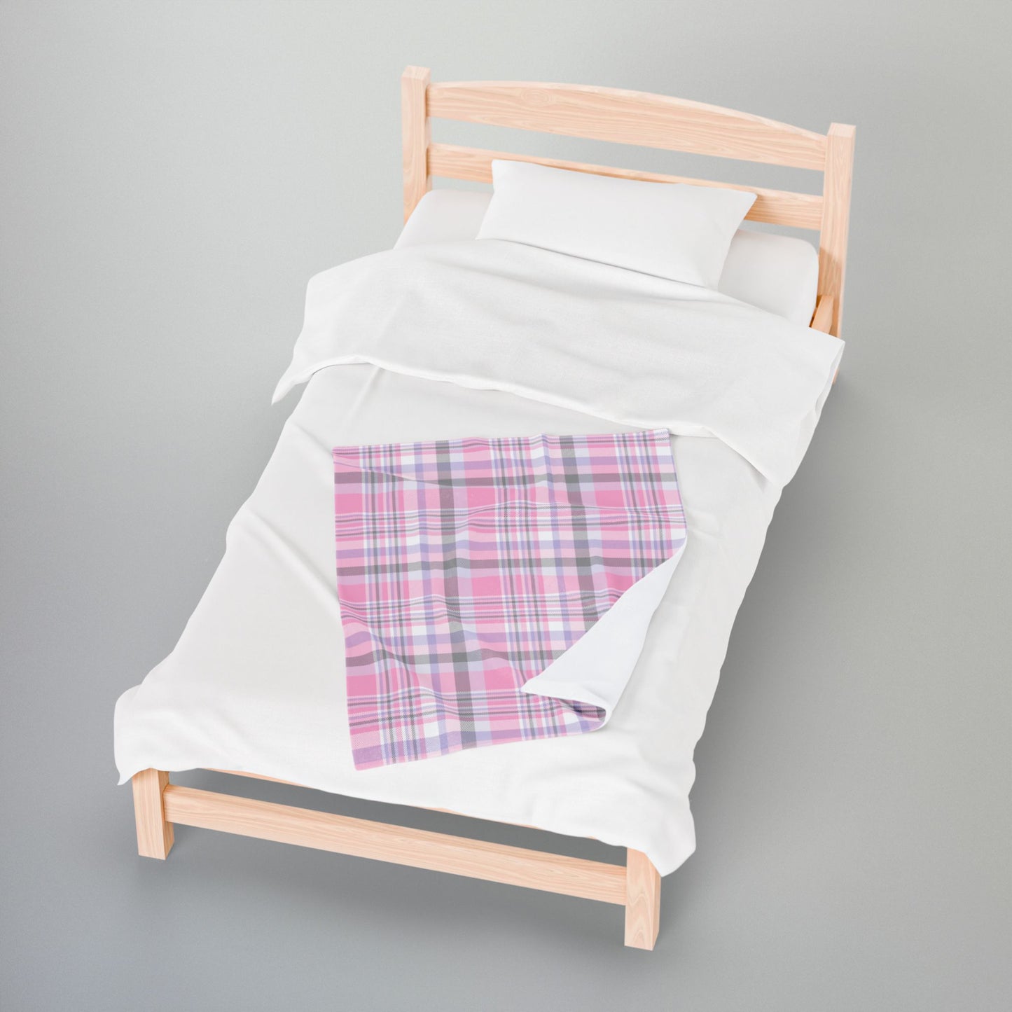 Cupiosexual Pride Plaid Velveteen Plush Blanket