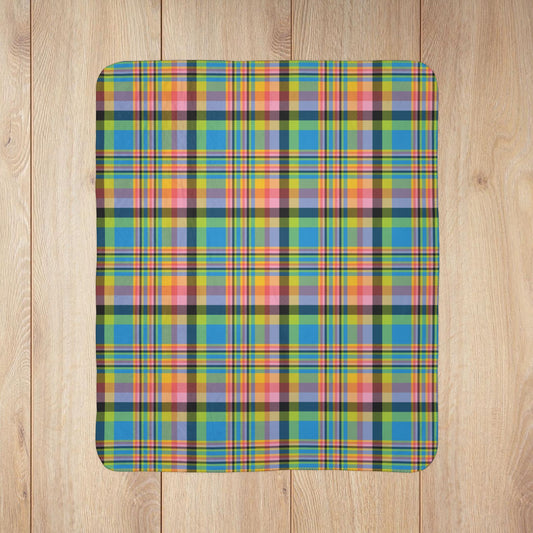 Queer Pride Plaid Fleece Sherpa Blanket