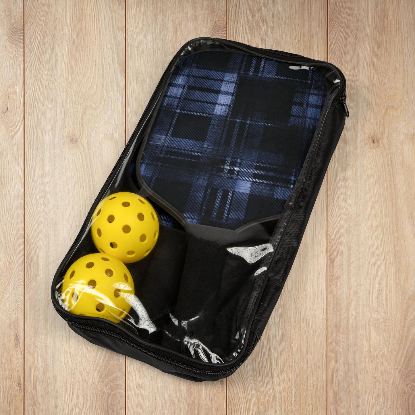 Blue & Black Plaid Pickleball Paddles
