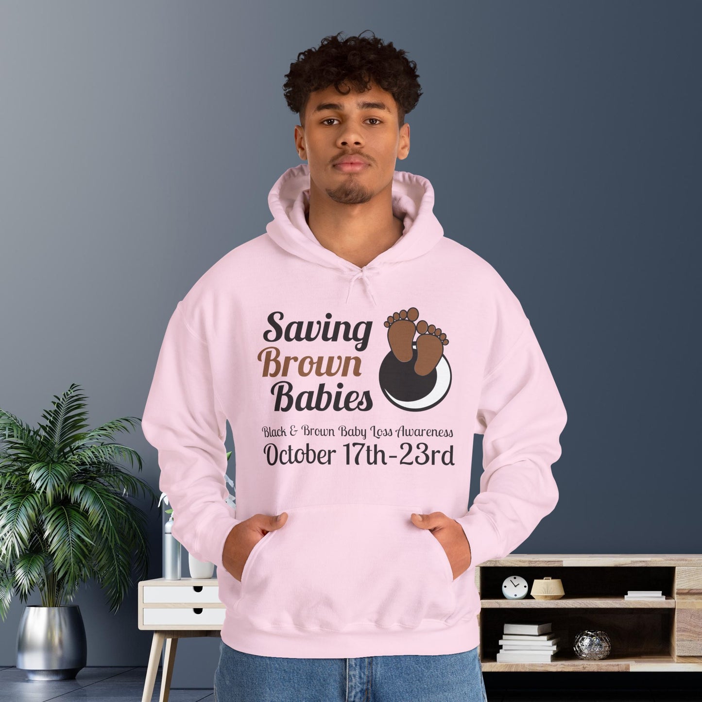 Quietly United in Loss Together Non-Profit / Saving Brown Babies Charity Sweatshirt à capuche, Grossesse et sensibilisation à la perte du nourrisson
