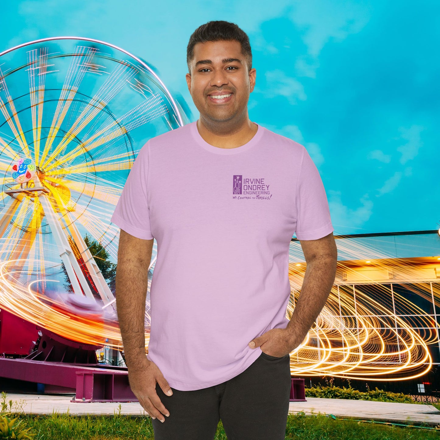 I Just Wanna Play Mini Golf & Ride Roller Coasters Tee (BACK graphic) • Irvine Ondrey Engineering