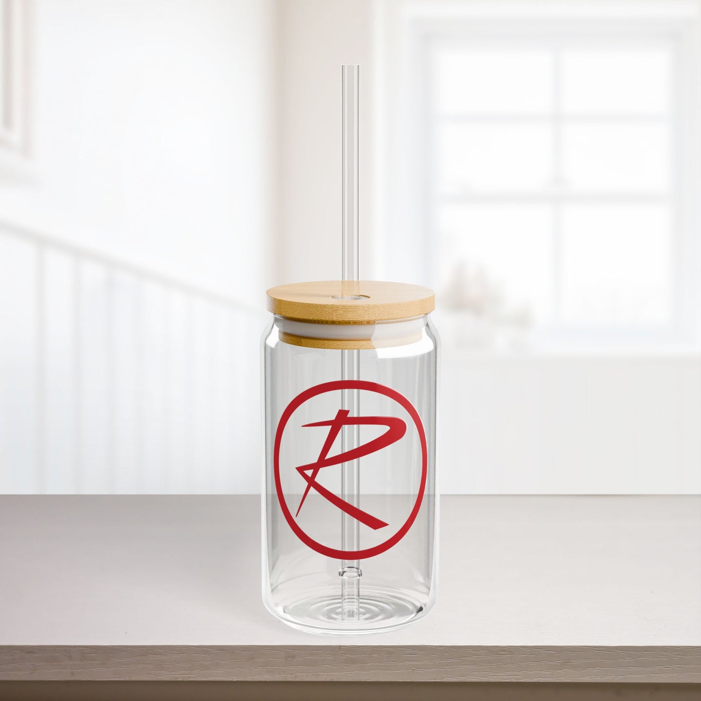 Rambler Logo 16oz Sipper Glass with Lid & Straw