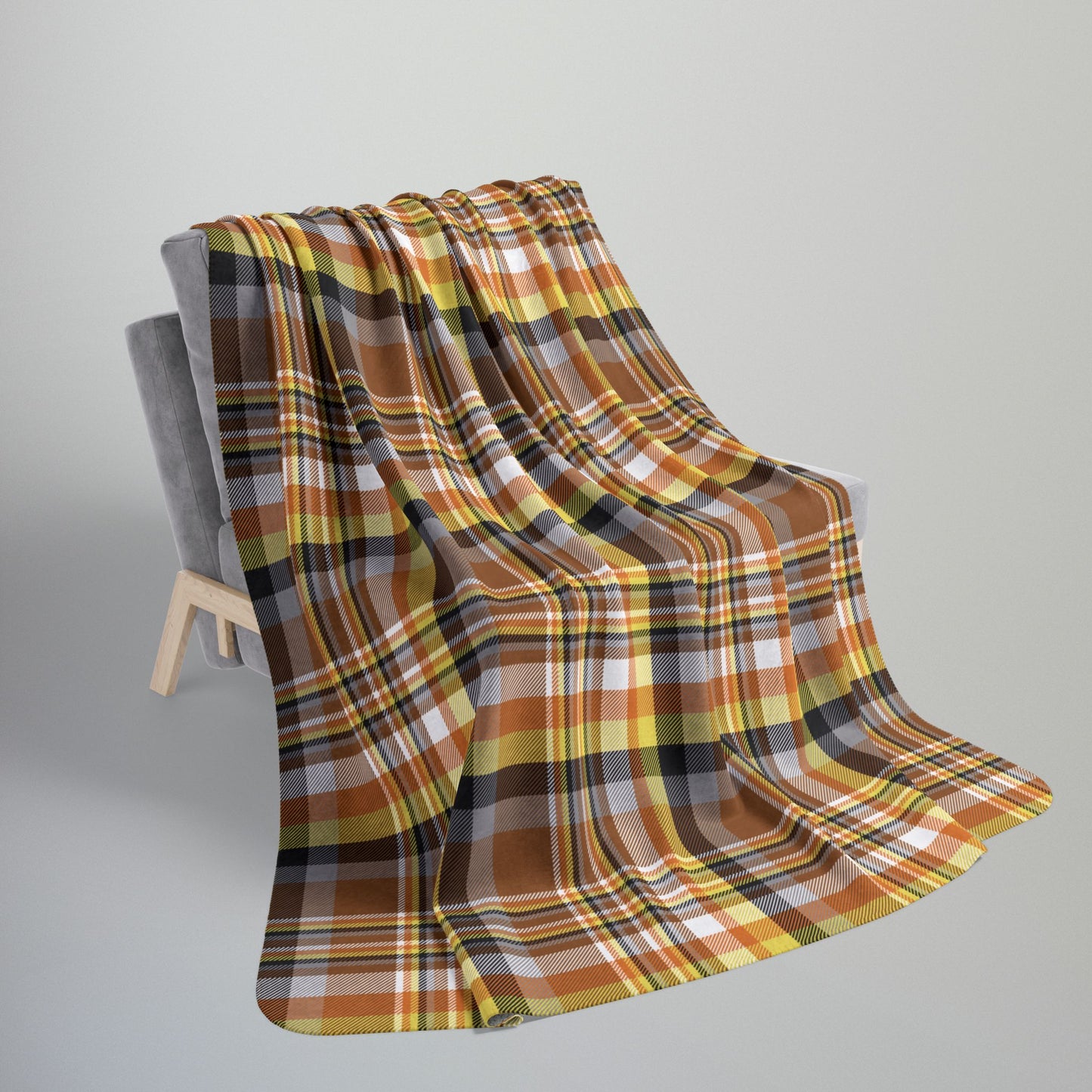 Bear Pride Plaid Fleece Sherpa Blanket