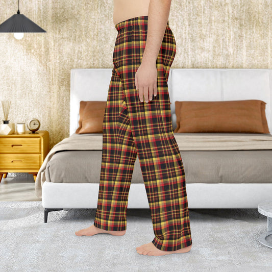 Men’s Black, Red & Yellow Gurnee IL Pajama Pants