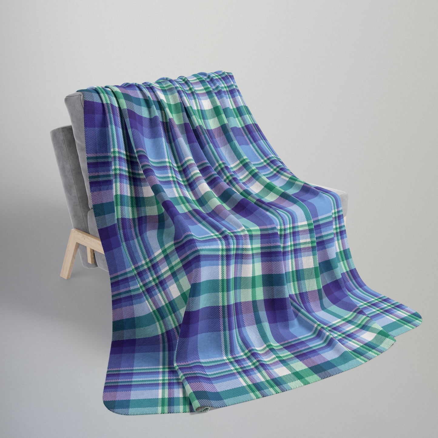Gay Men Pride Plaid Fleece Sherpa Blanket