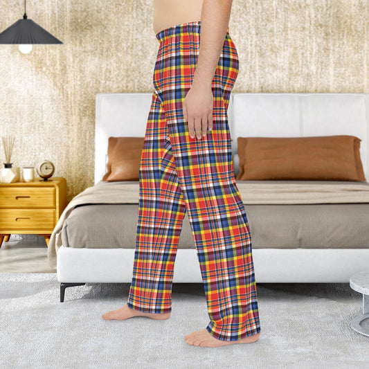 Men’s Red, Yellow & Blue Ohio Plaid Pajama Pants