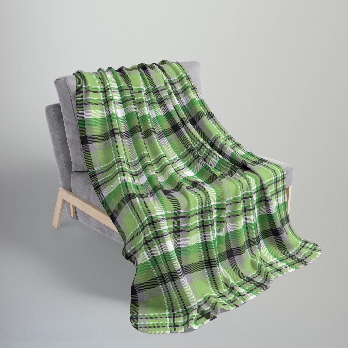 Aromantic Pride Plaid Fleece Sherpa Blanket