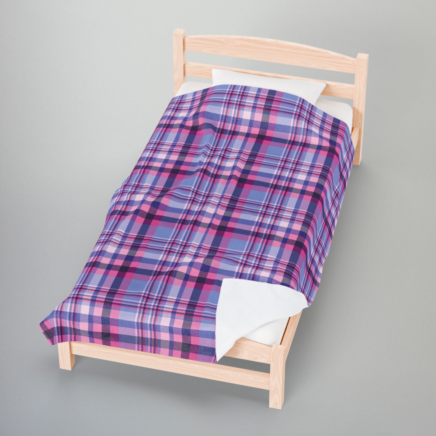 Omnisexual Plaid Velveteen Plush Blanket
