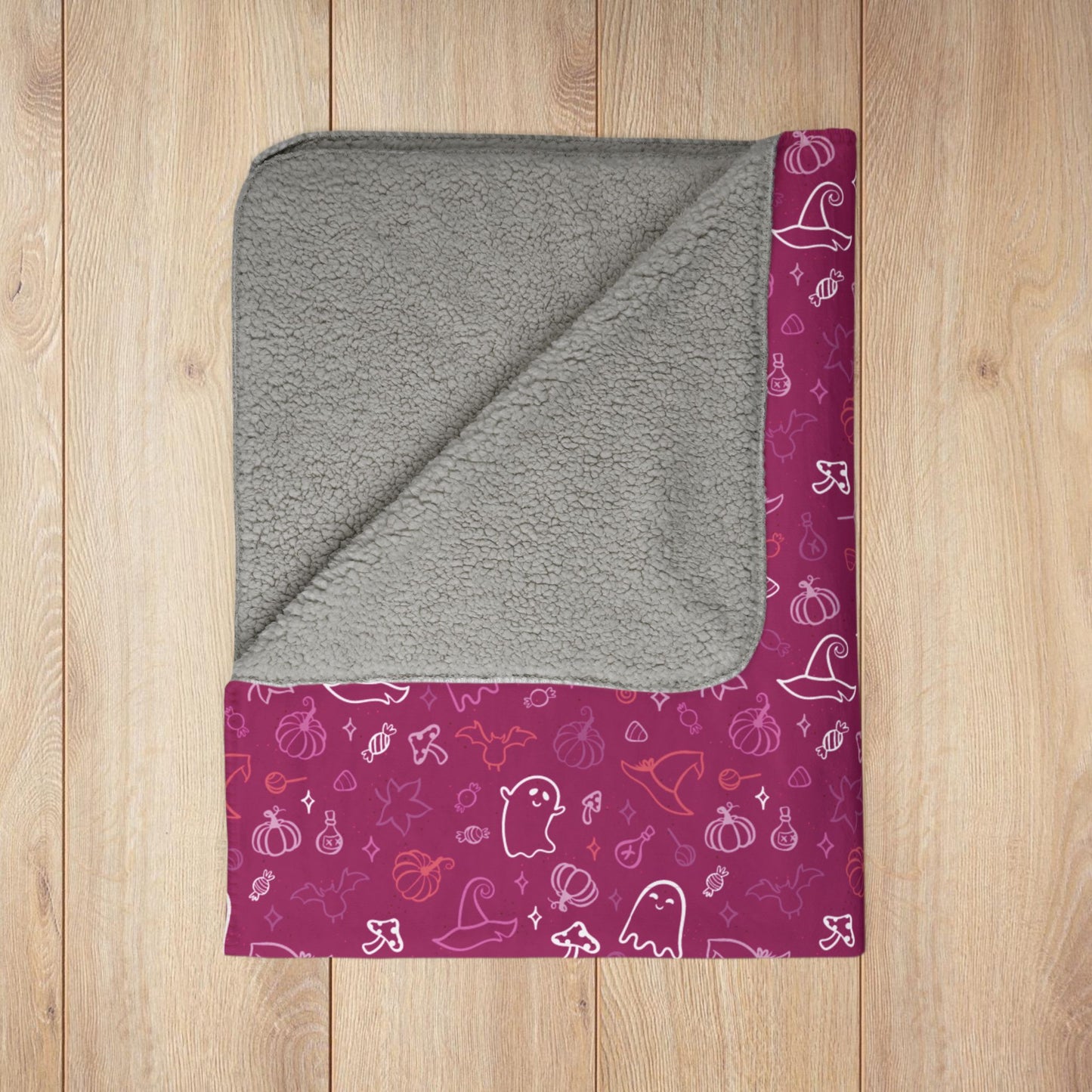 Lesbian Pink Pride Halloween Fleece Sherpa Blanket