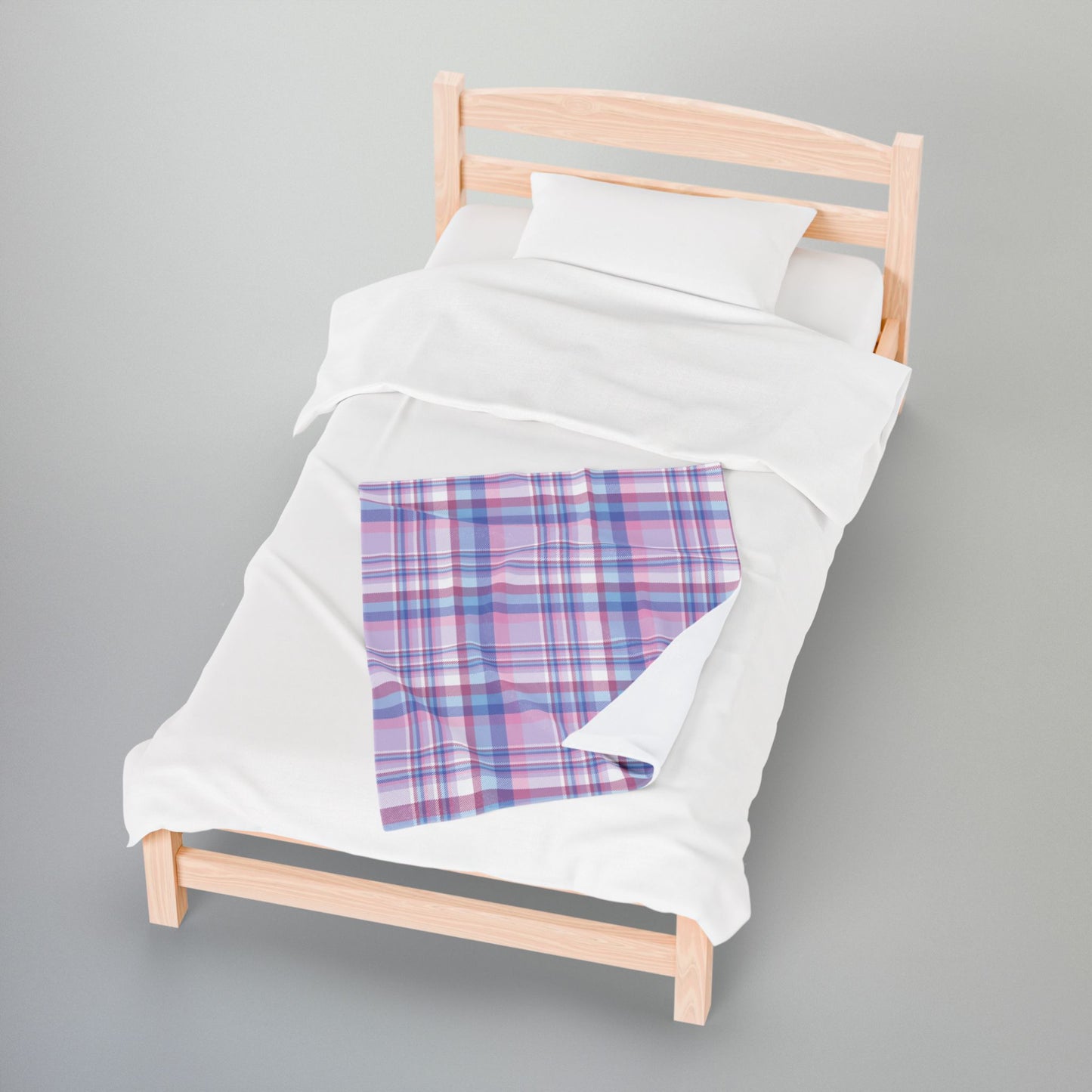 Bigender Pride Plaid Velveteen Plush Blanket
