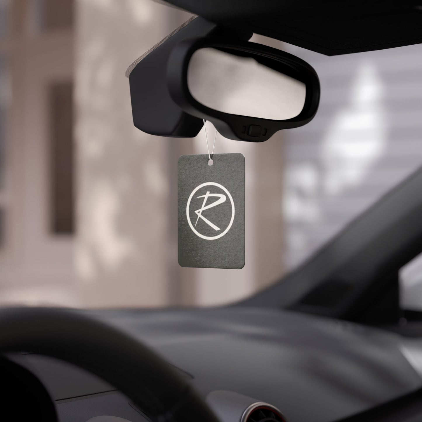 Rambler White Logo Black Air Freshener