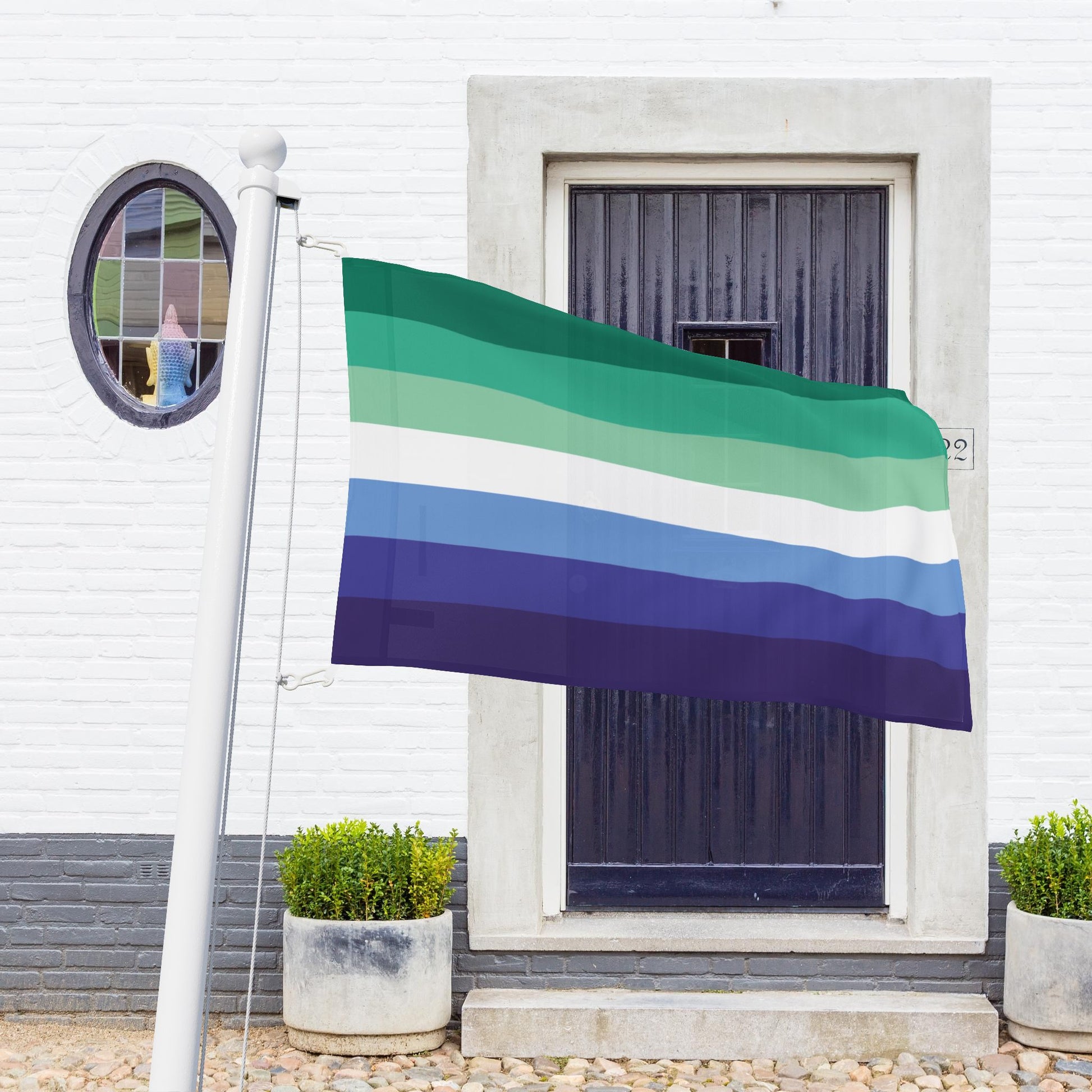 Gay Men Pride Trans-Inclusive 7-Stripe Flag