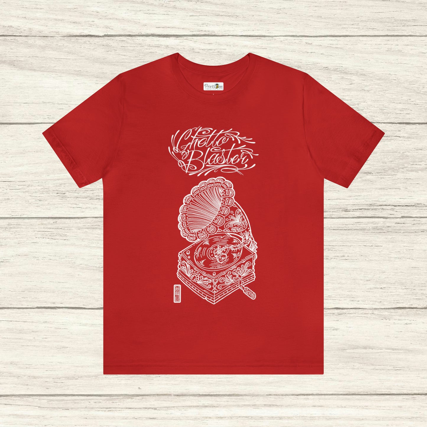 Ghetto Blaster, camiseta de arte lineal