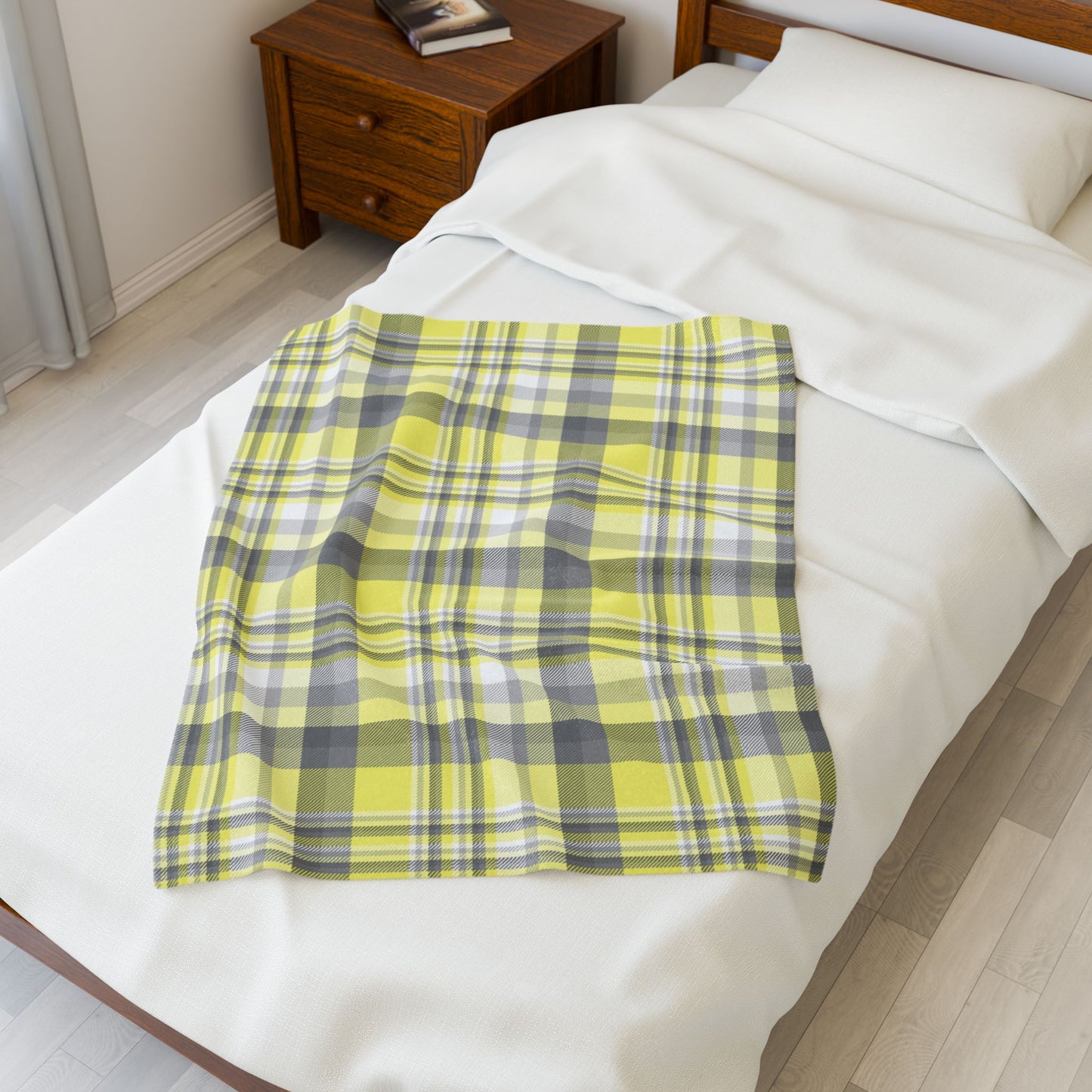 Demigender Pride Plaid Velveteen Plush Blanket