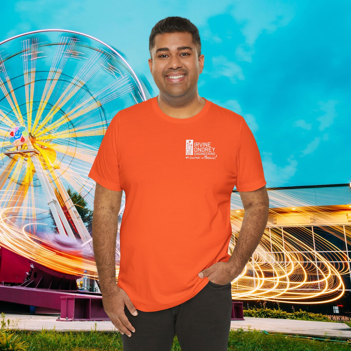 I Just Wanna Play Pickleball & Ride Roller Coasters Tee (BACK graphic) • Irvine Ondrey Engineering