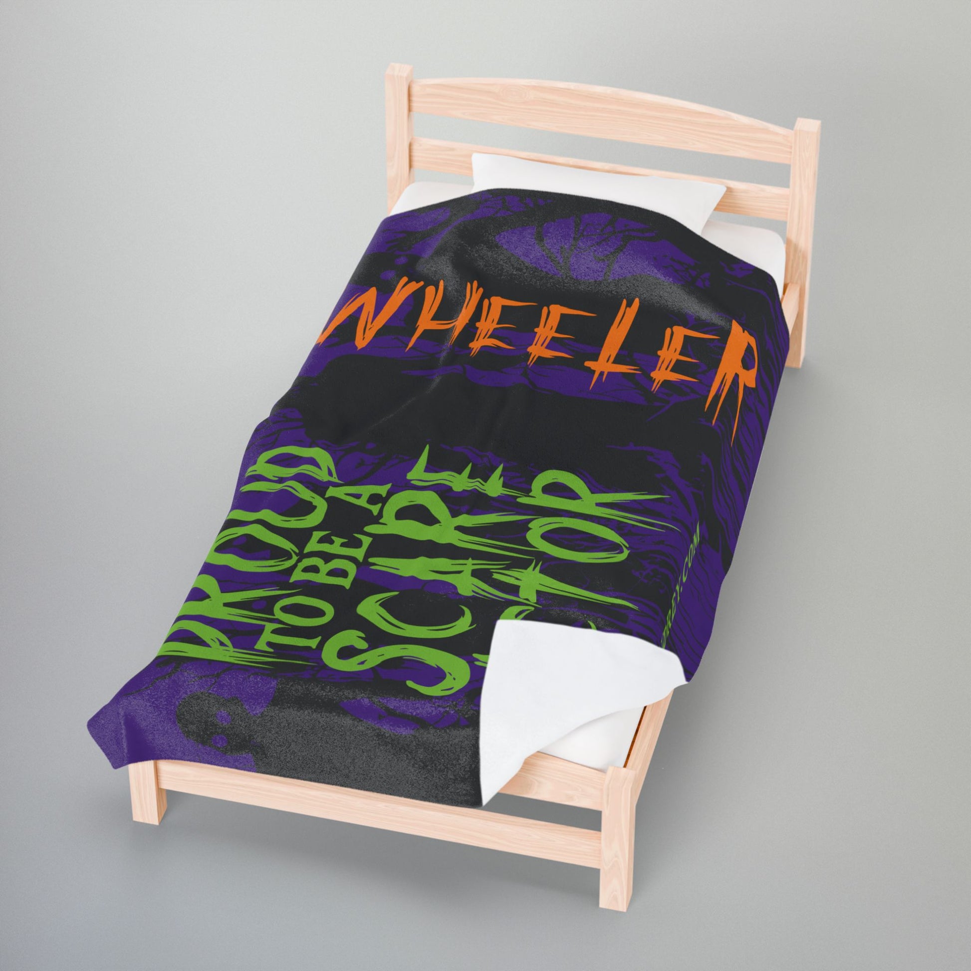 Proud to Be a Scare Actor Personalized Velveteen Plush Blanket