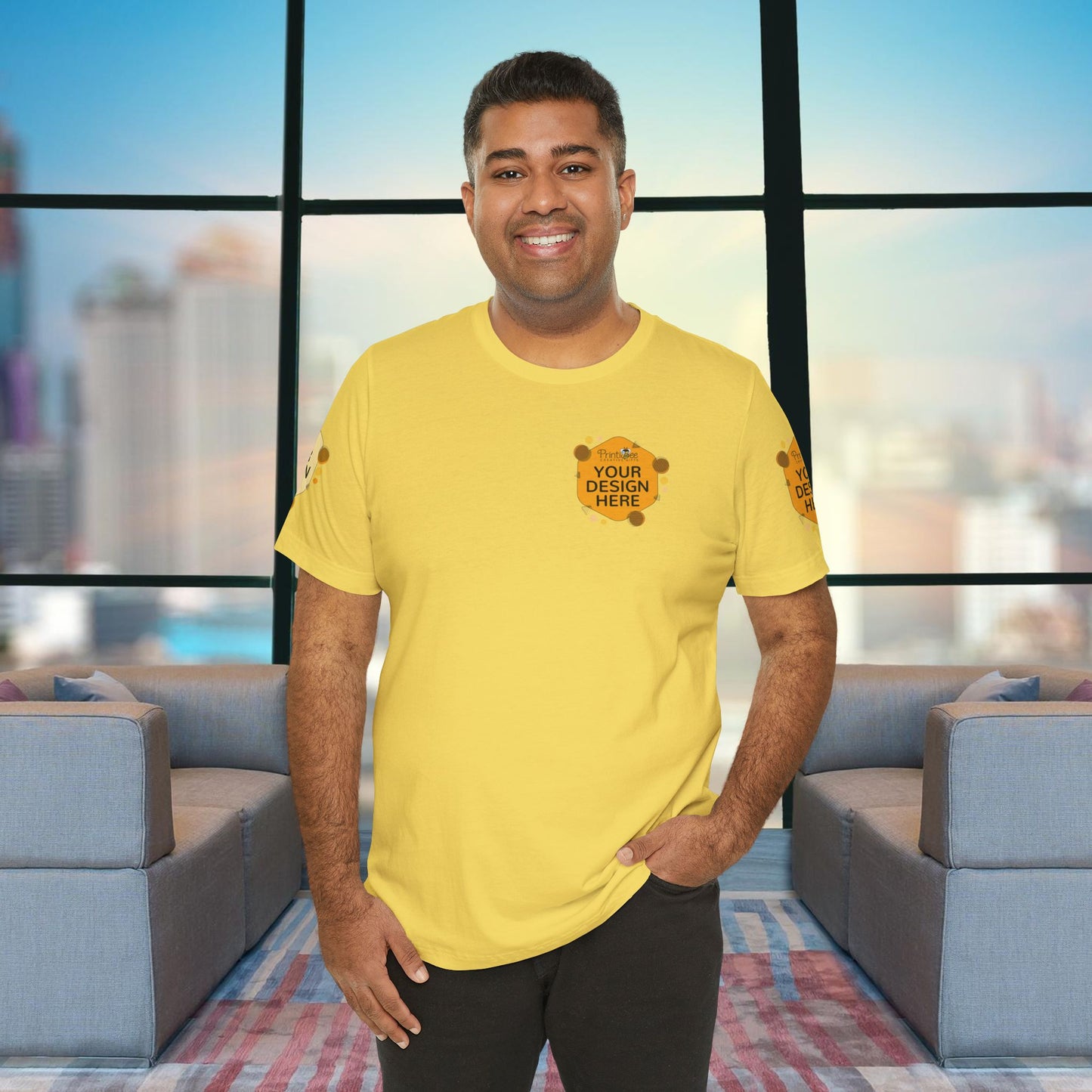 Custom Orange, Yellow & Peach Tees for BELLA+CANVAS® 3001