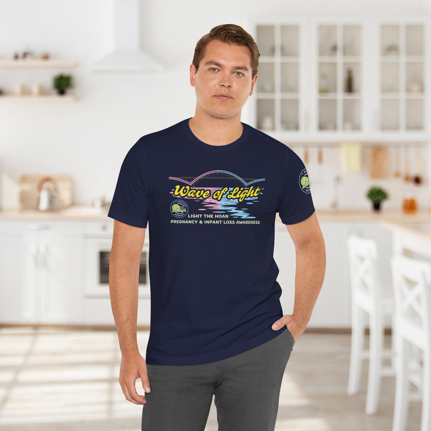 Mattie's Memory Wave of Light, Light the Hoan Bridge Tee, Milwaukee Wisconsin Infant & Pregnancy Loss Charity