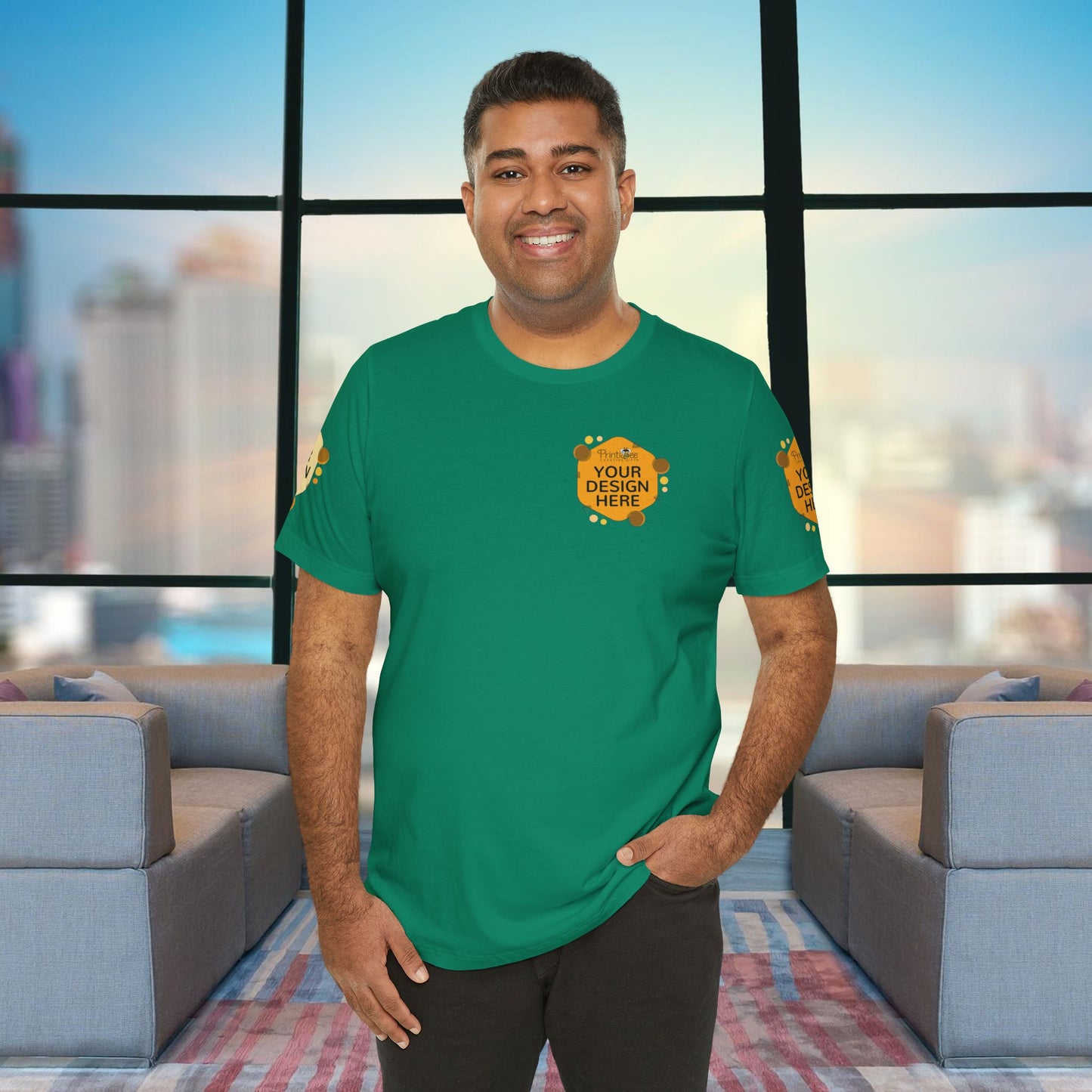 Custom Green Hues Tees for BELLA+CANVAS® 3001