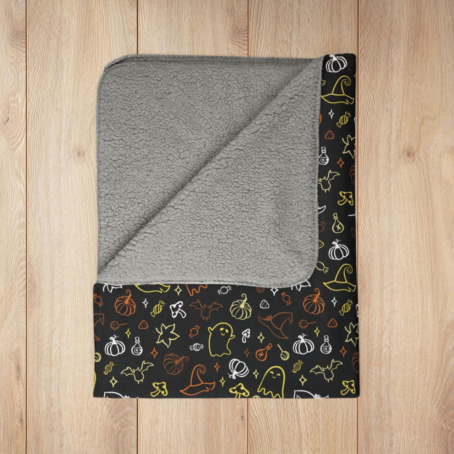 Bear Pride Halloween Fleece Sherpa Blanket