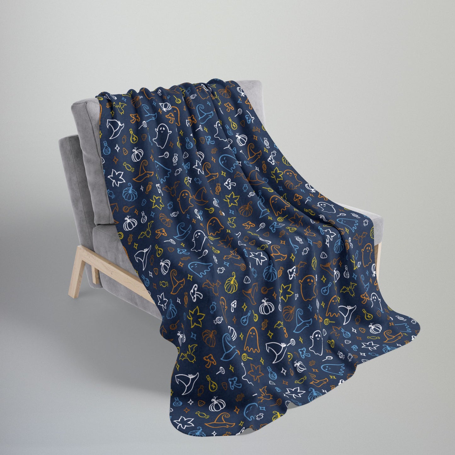 Aroace Halloween Fleece Sherpa Blanket