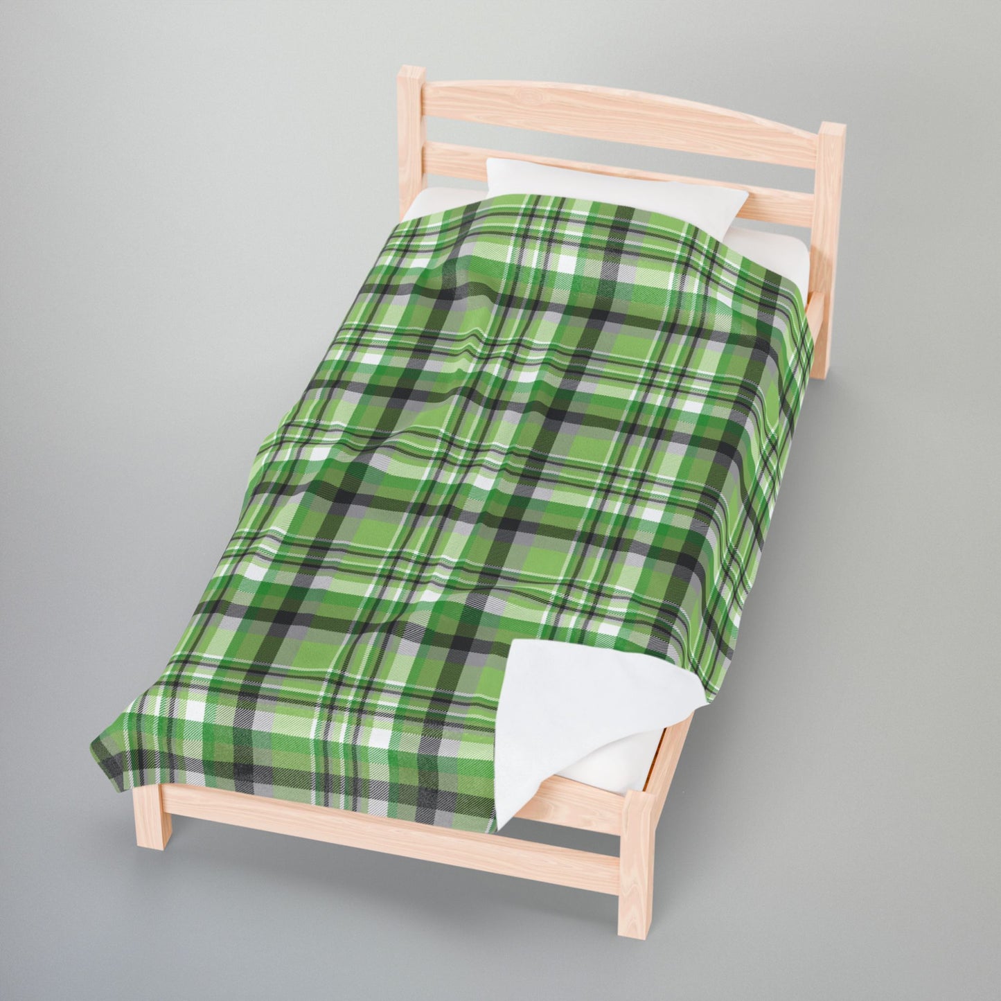 Aromantic Pride Plaid Velveteen Plush Blanket
