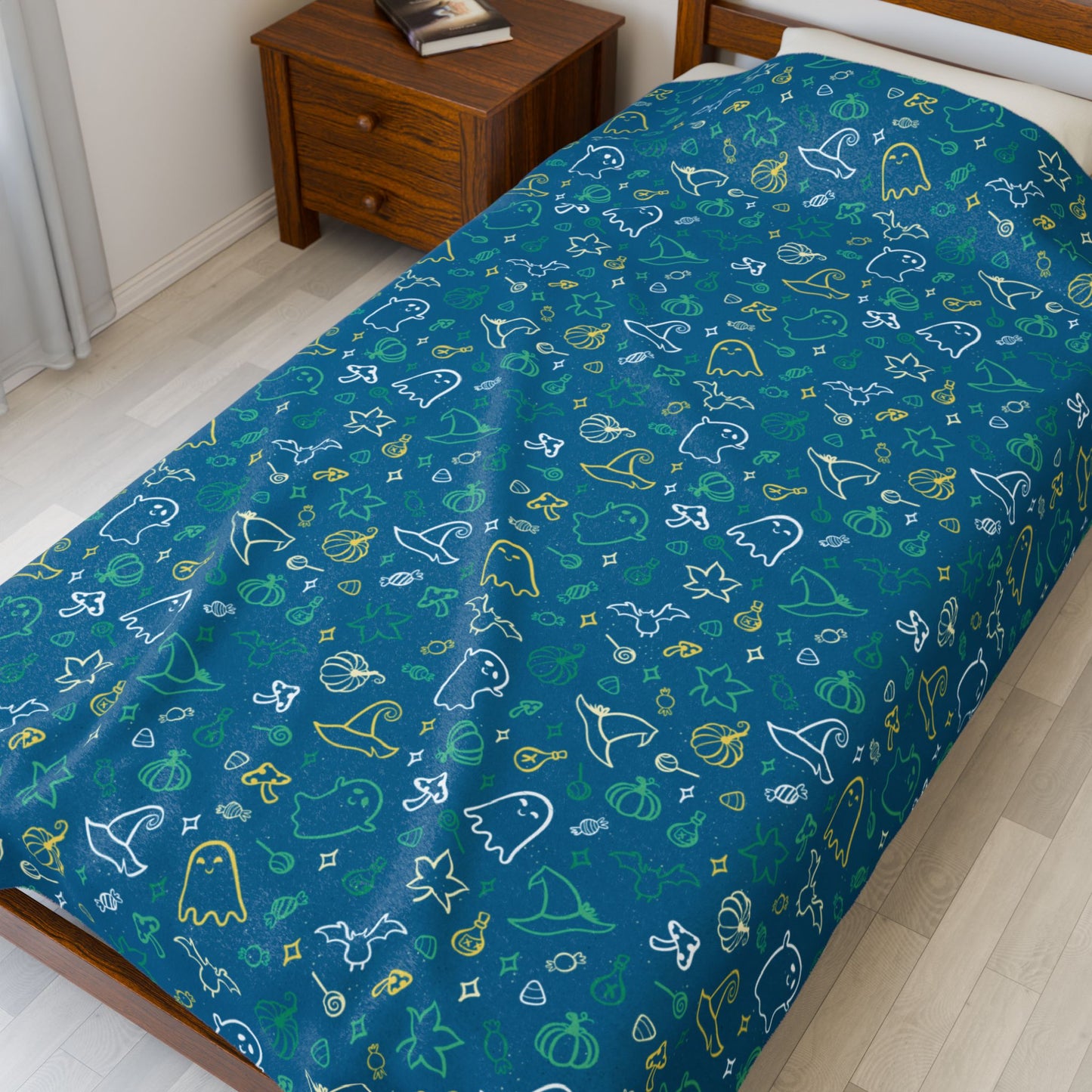 Non-Binary Boy Pride Halloween Velveteen Plush Blanket