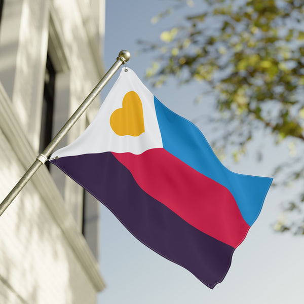 24'' × 36'' Polyamory Pride Flag with Grommets
