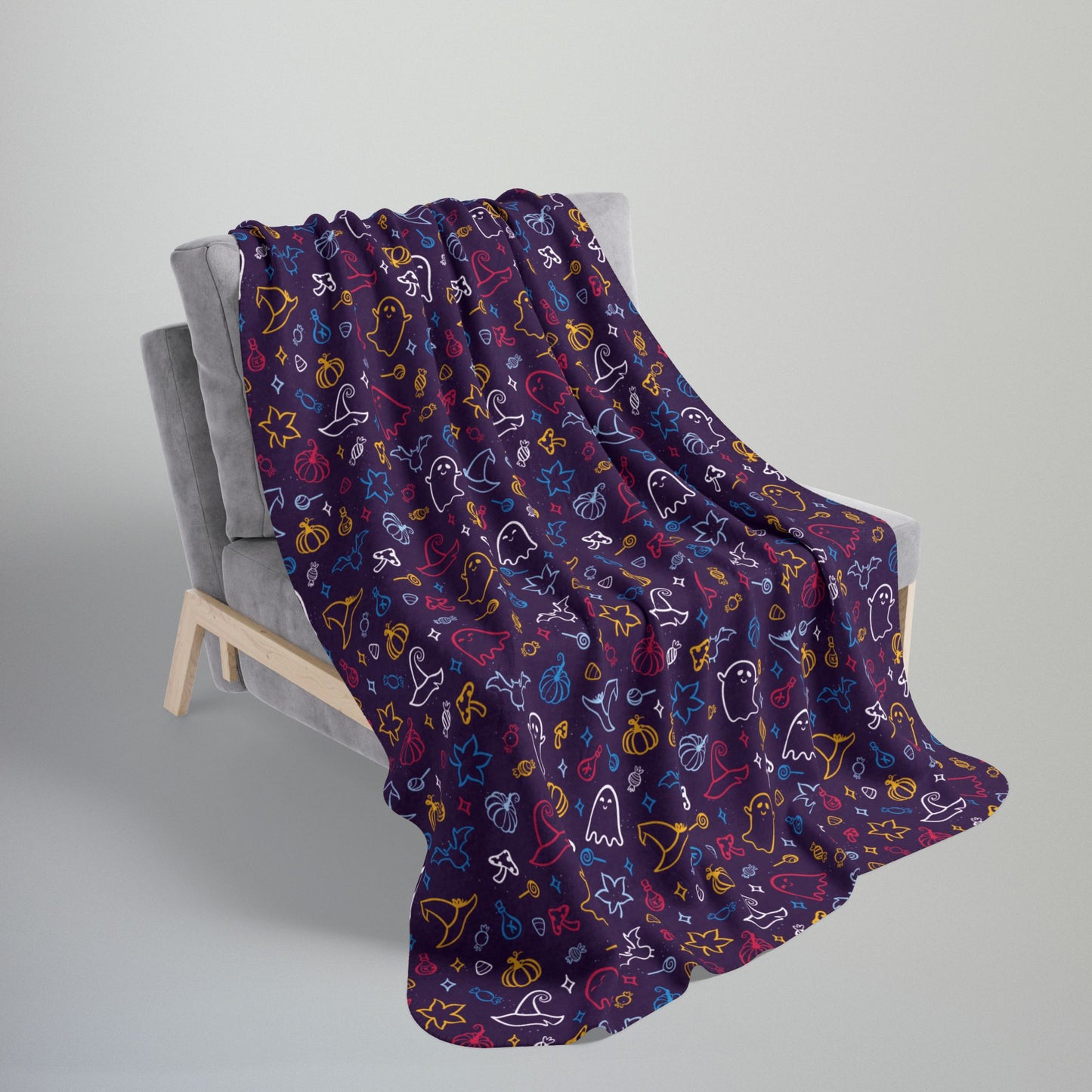 Polyamory Pride Halloween Fleece Sherpa Blanket