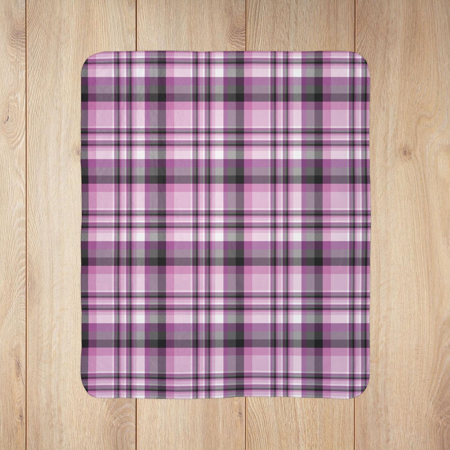 Straight Queer Pride Plaid Fleece Sherpa Blanket