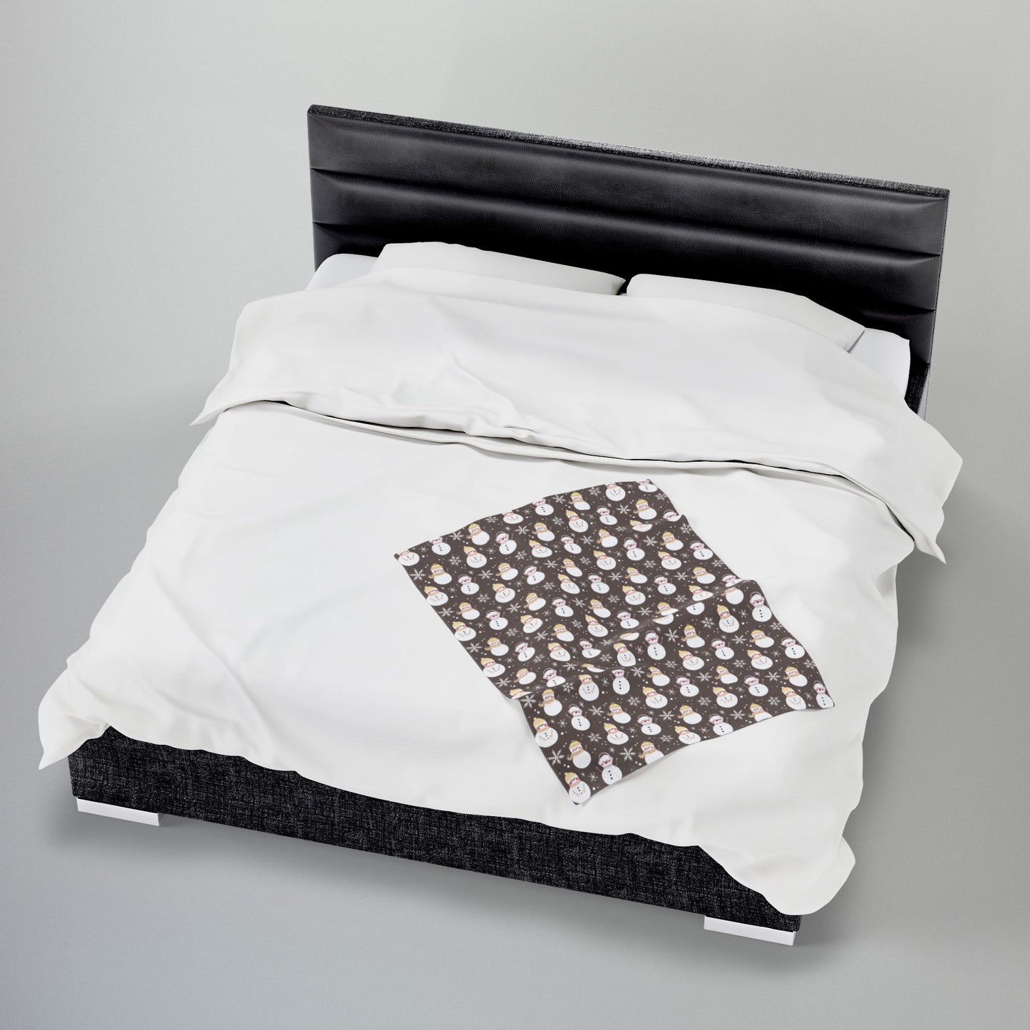 Pangender Pride Snowmen Velveteen Plush Blanket