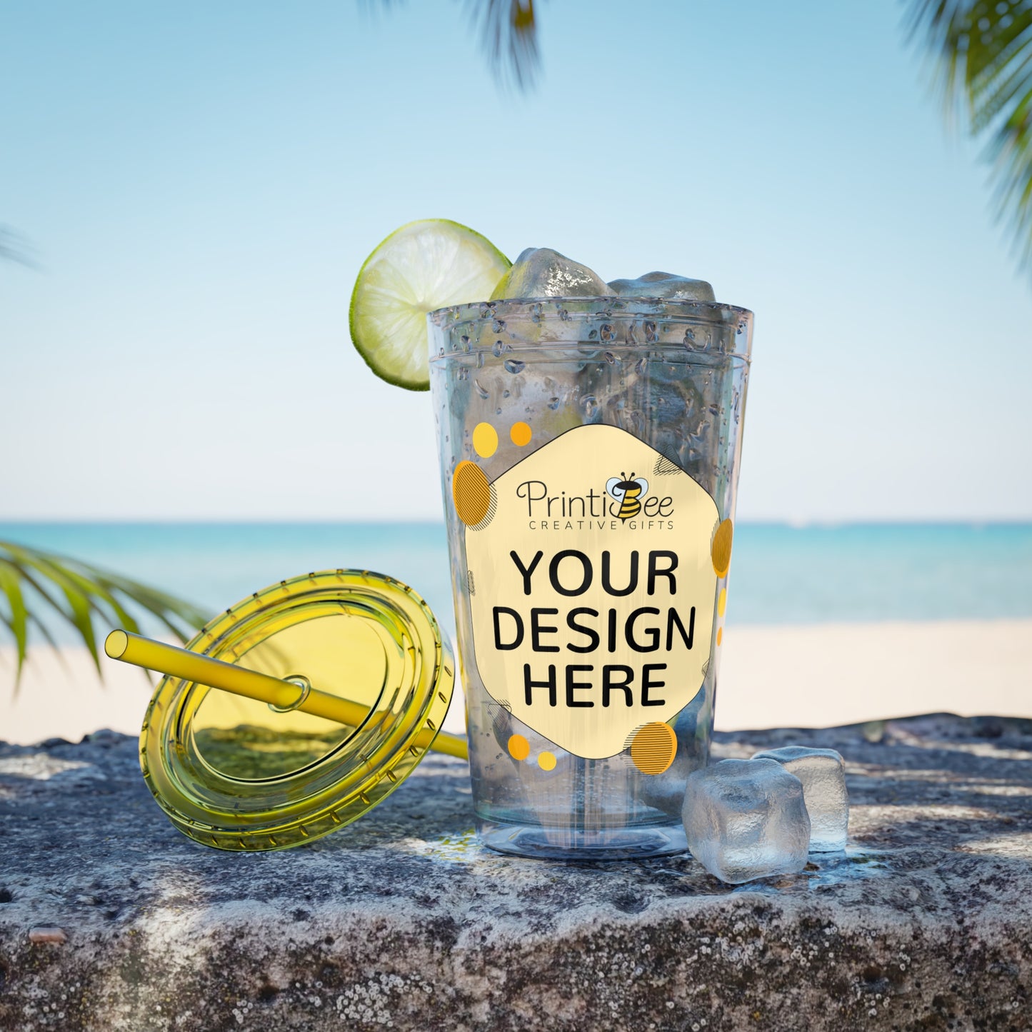 Custom 16oz Tumbler with Straw