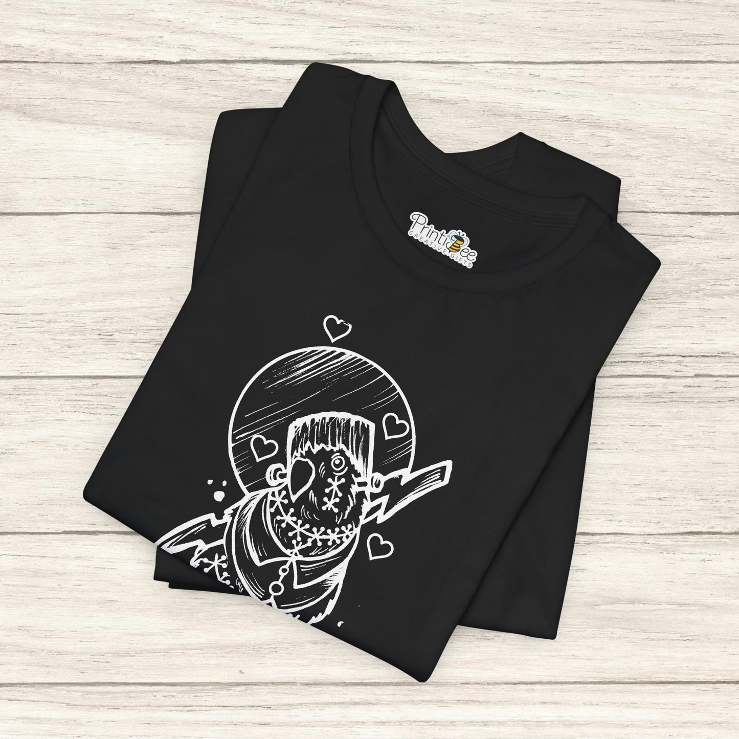 Frankenstein Lovebird, Line Art Tee