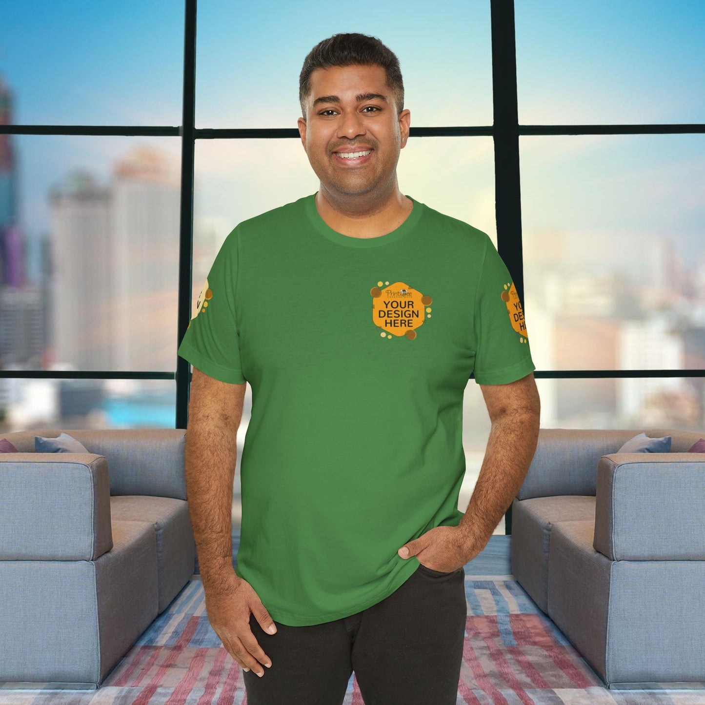 Custom Green Hues Tees for BELLA+CANVAS® 3001