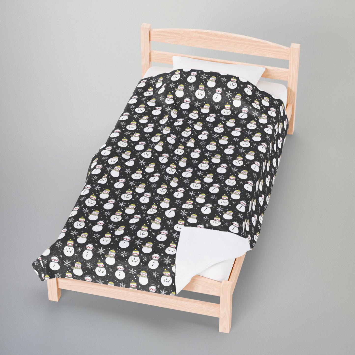 Demigender Pride Snowmen Velveteen Plush Blanket