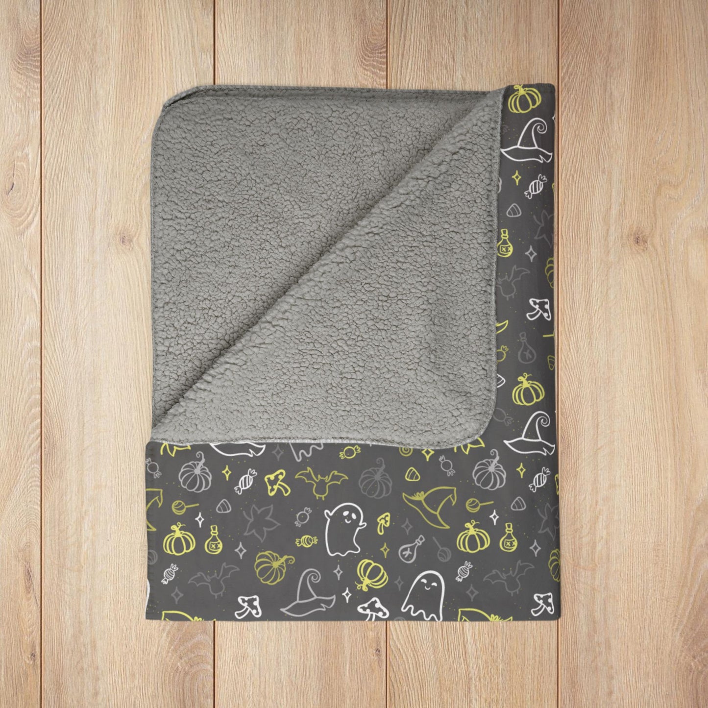 Demigender Pride Halloween Fleece Sherpa Blanket